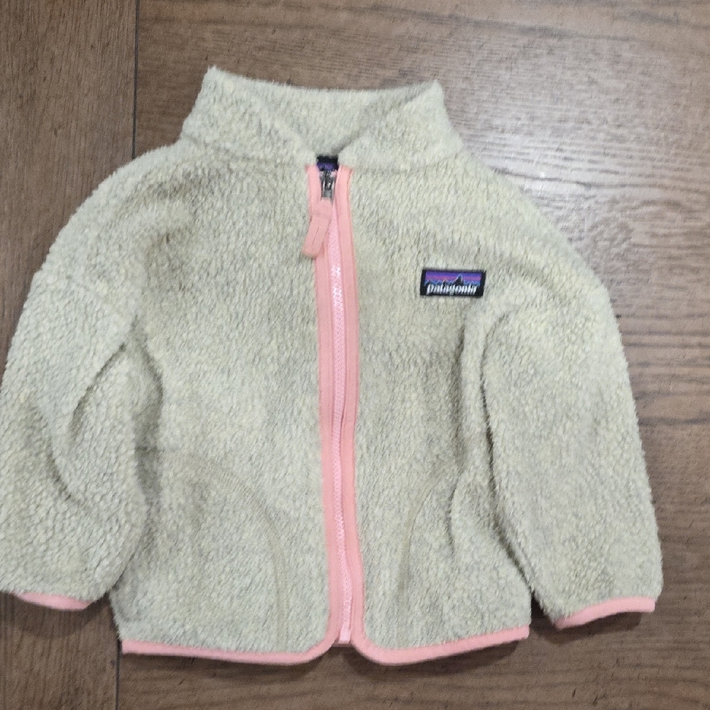 Patagonia Cream Jacket with Pink Accents
